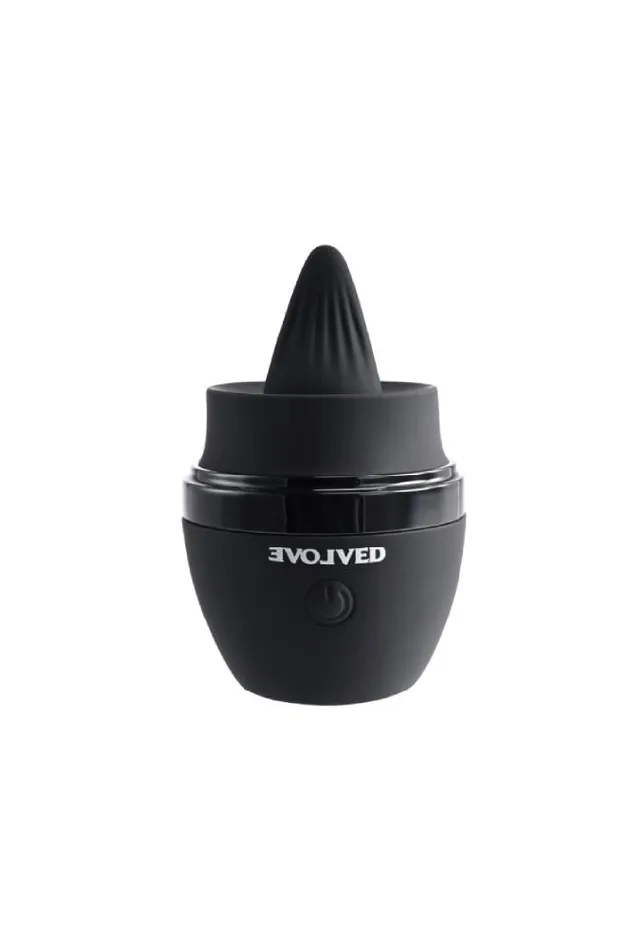 Vibrators Evolved Tongue Tied Flicking Tongue Oral Sex Simulator Black Evolved