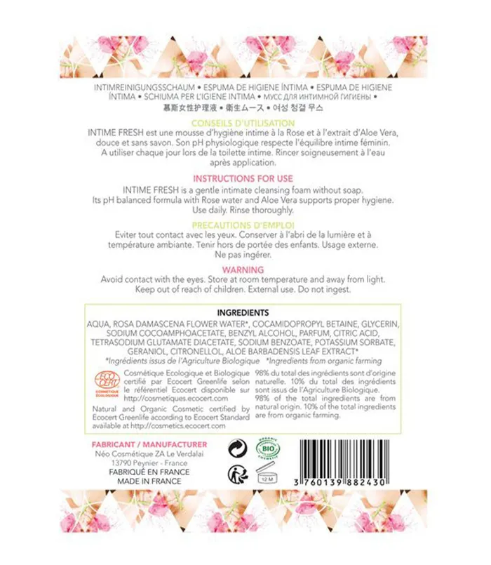 Vibrators Exsens Organic Intimate Cleansing Foam