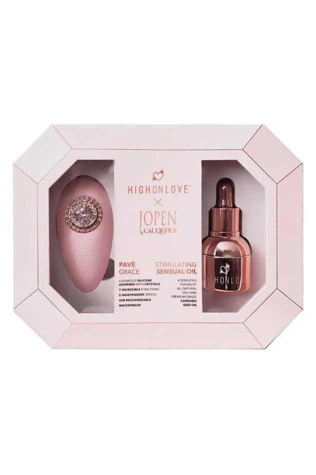 Vibrators High on Love HighOnLove Objects of Desire Gift Kit Stimulating Oil Palm Massager