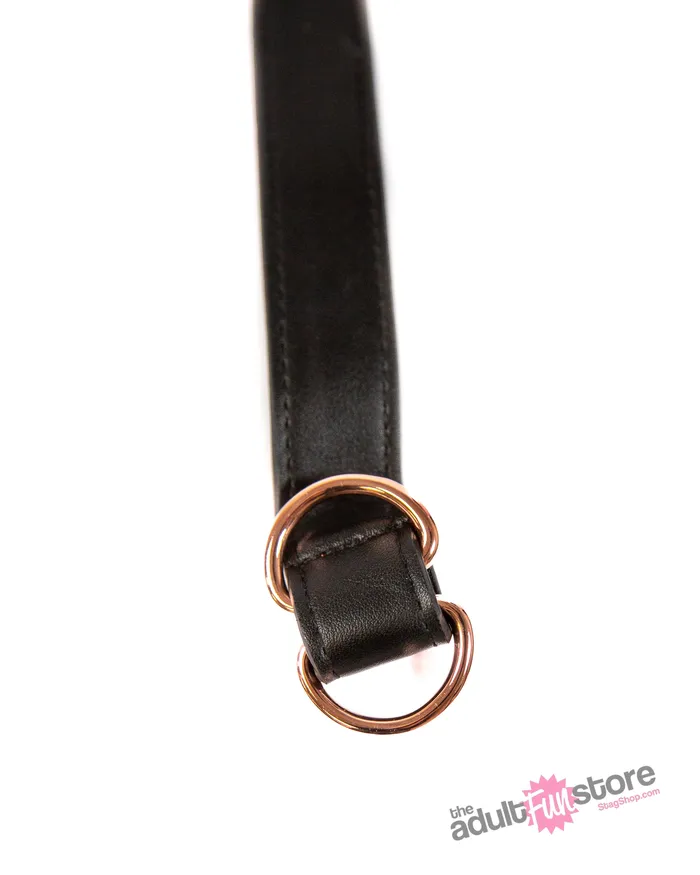 Vibrators NS Novelties NS Novelties Bondage Couture Tie Down Straps BlackRose Gold