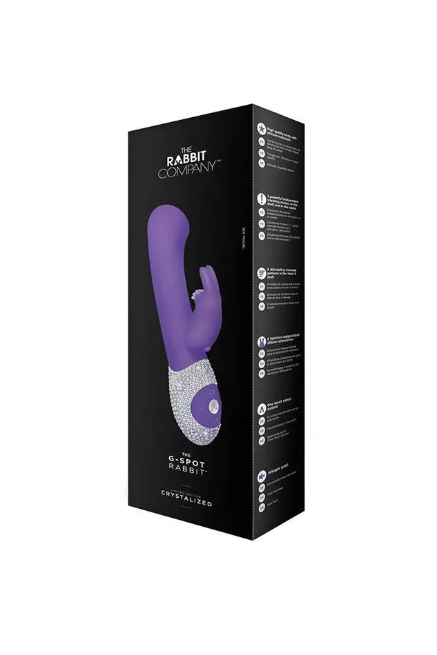 Vibrators Rabbit Company The Rabbit Company GSpot Bling Rabbit Dual Vibrator Purple