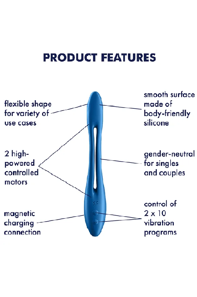 Vibrators Satisfyer Elastic Game Bendable Vibrator Blue Satisfyer