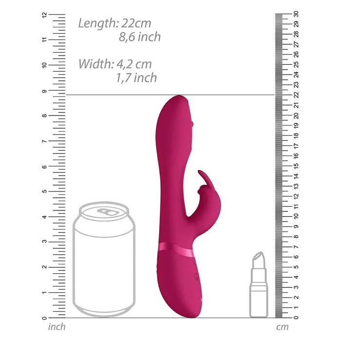 Vibrators Shots Vive Mira Spinning GSpot Rabbit Pink Shots Toys
