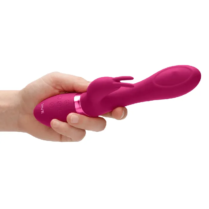 Vibrators Shots Vive Mira Spinning GSpot Rabbit Pink Shots Toys