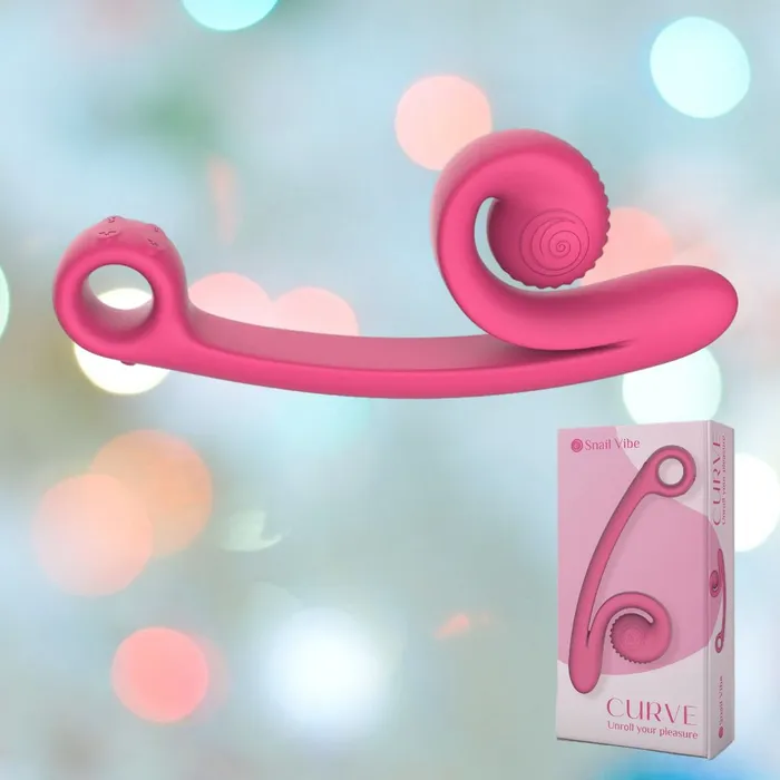 Vibrators Snail Vibe Curve DualMotor Thrusting Vibrator Pink Snail Vibe