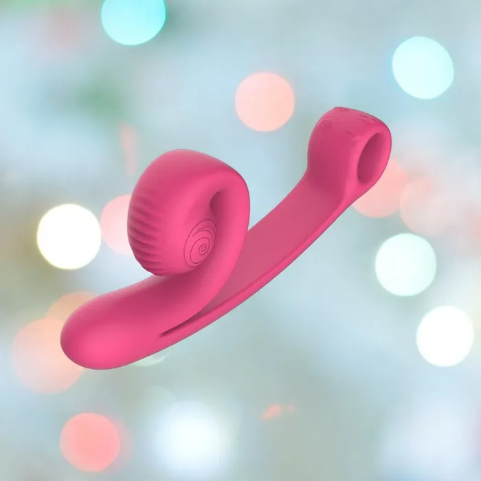 Vibrators Snail Vibe Curve DualMotor Thrusting Vibrator Pink Snail Vibe