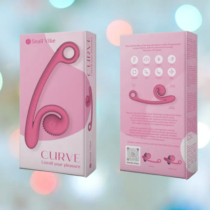 Vibrators Snail Vibe Curve DualMotor Thrusting Vibrator Pink Snail Vibe