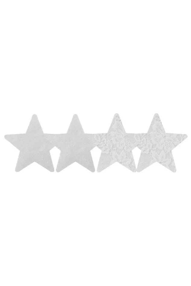 XGen Vibrators XGen Peekaboos Luminous Stars Pasties White