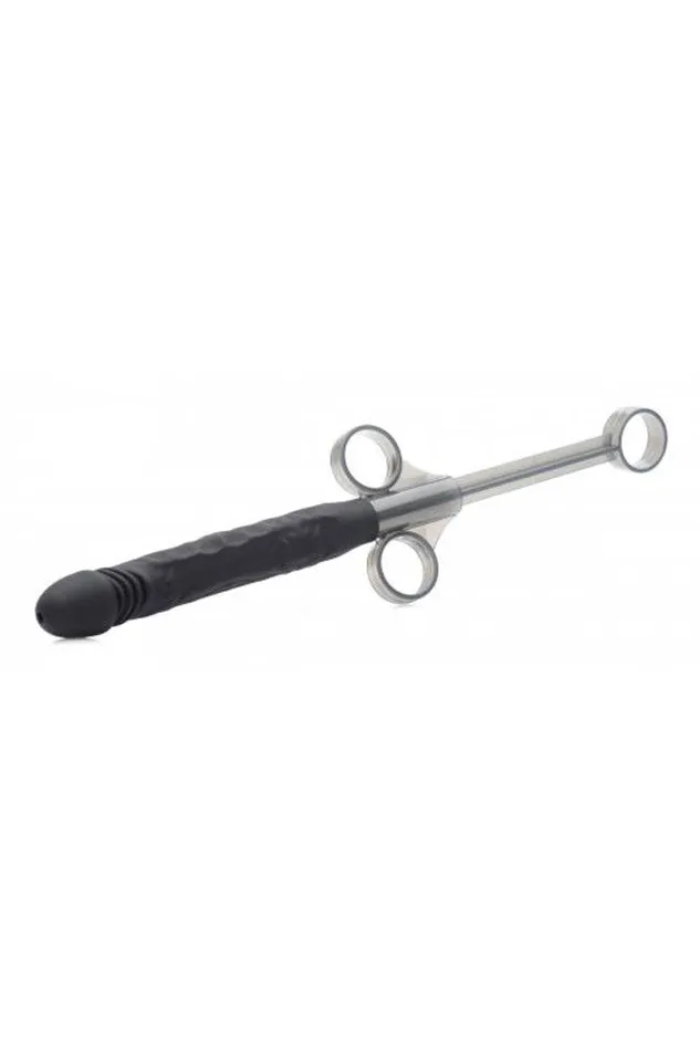 XR Brands Dildos XR Brands Master Series Jizz Shooter Silicone Dildo Lube Launcher Black