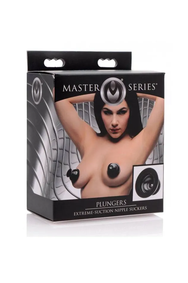 XR Brands Male Sex Toys XR Brands Master Series Plungers Extreme Suction Silicone Nipple Suckers