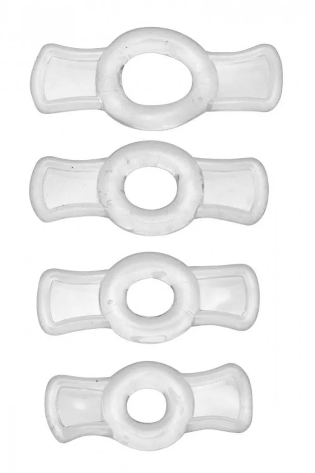 XR Brands Male Sex Toys XR Brands Size Matters Endurance Penis Ring Set Clear XR Brands Male Sex Toys XR Brands Size Matters Endurance Penis Ring Set Clear