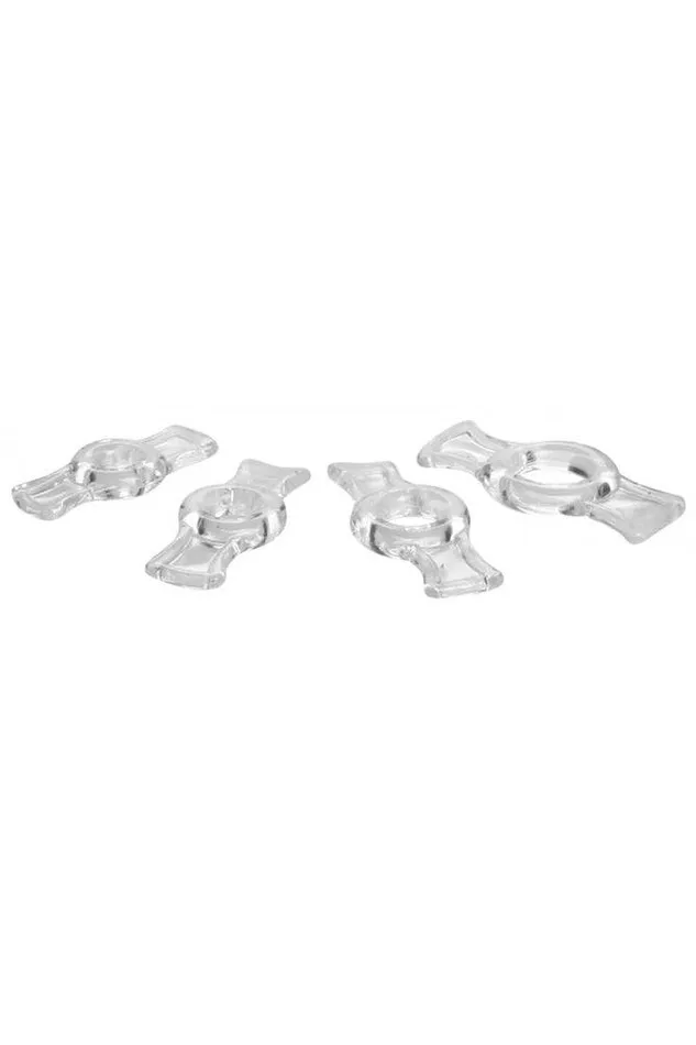 XR Brands Male Sex Toys XR Brands Size Matters Endurance Penis Ring Set Clear
