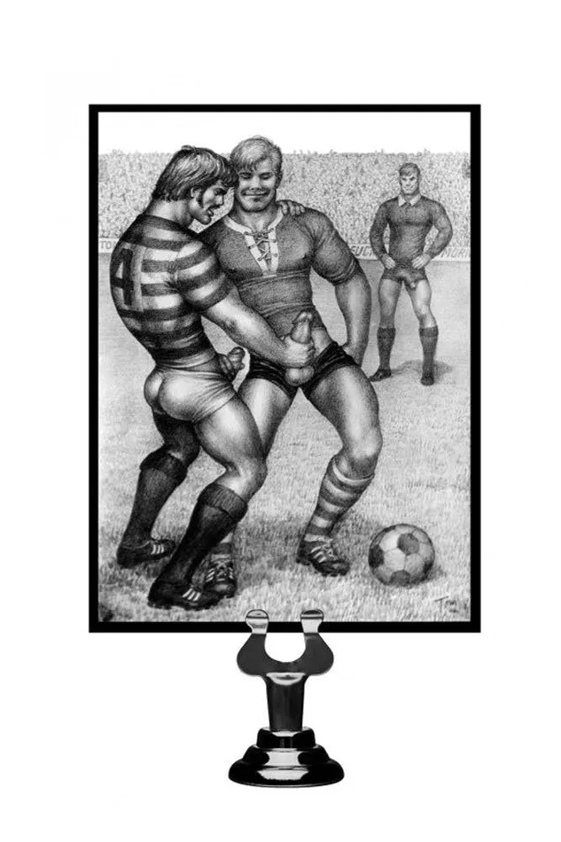 XR Brands Male Sex Toys XR Brands Tom of Finland Silicone Cock Ring With 3 Weighted Balls Black