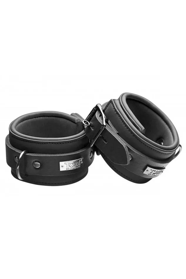 XR Brands Restraints XR Brands Tom of Finland Neoprene Wrist Cuffs Black