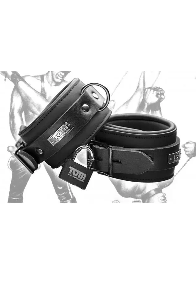 XR Brands Restraints XR Brands Tom of Finland Neoprene Wrist Cuffs Black