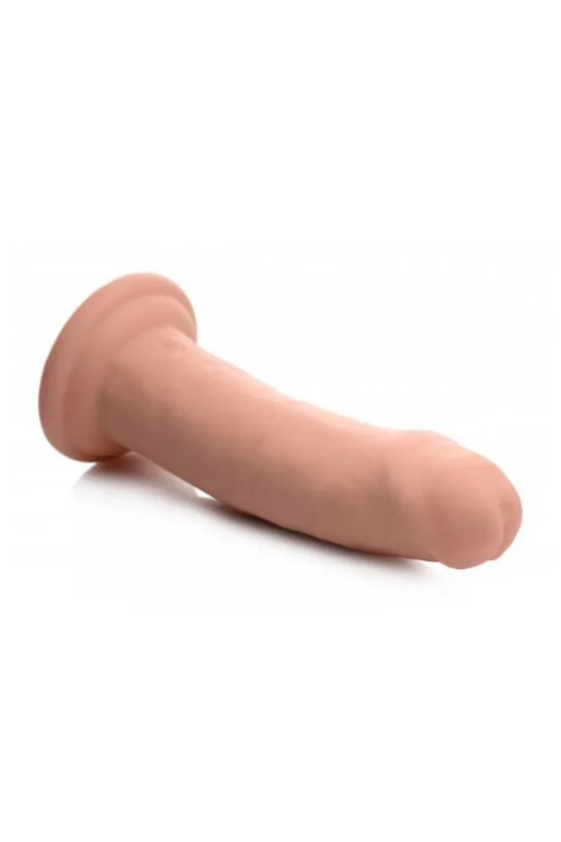 XR Brands Swell 7X Inflatable Vibrating Silicone Dildo 7 Inch Beige XR Brands Anal