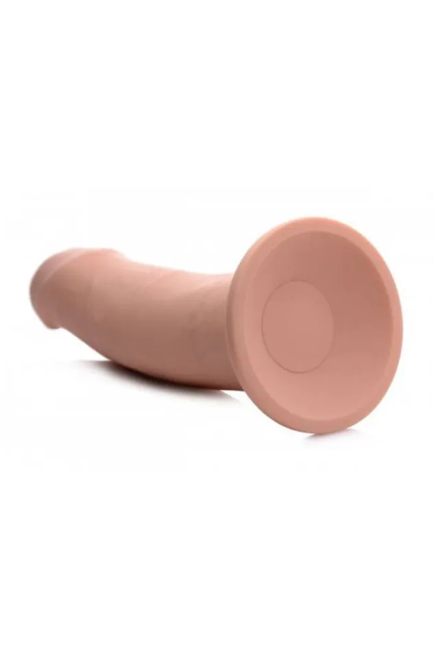 XR Brands Swell 7X Inflatable Vibrating Silicone Dildo 7 Inch Beige XR Brands Anal